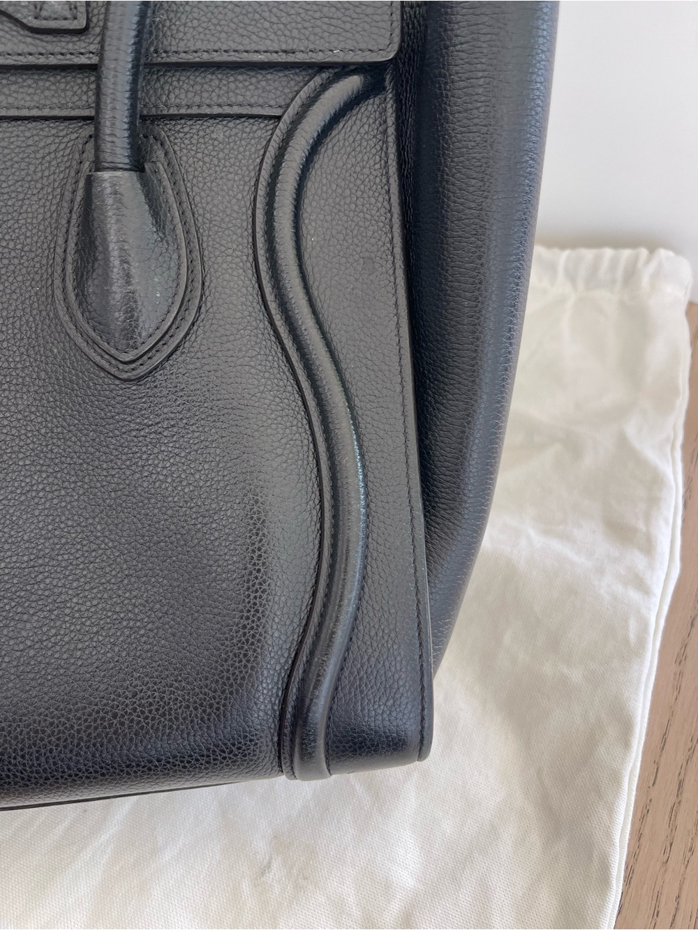 Celine Black Pebbled Leather Micro Luggage Tote - Picture 12 of 16
